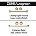 ZLINE 30 Inch Autograph Edition Gas Range In Stainless Steel with Champagne Bronze Accents RGZ-30-CB