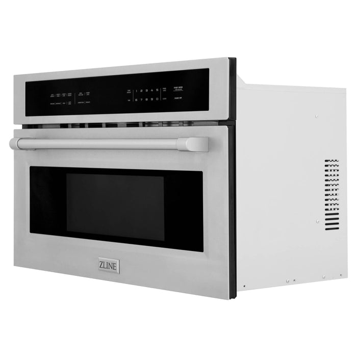 ZLINE 30-Inch Built-in 1.6 cu ft. Convection Microwave Oven in Stainless Steel with Speed and Sensor Cooking (MWO-30)