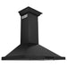 ZLINE 30-Inch Convertible Vent Wall Mount Range Hood in Black Stainless Steel with Crown Molding (BSKBNCRN-30)