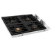 ZLINE 30-Inch Drop-in Cooktop With 4 Gas Burners And Black Porcelain Top with Brass Burners (RC-BR-30-PBT)