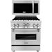 ZLINE 30 Inch Gas Range and Over-the-Range Microwave Appliance Package 2KP-RGOTR30