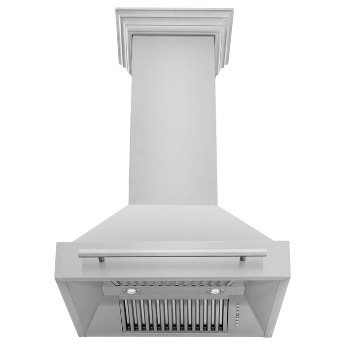 ZLINE 30 Inch Stainless Steel Range Hood with Stainless Steel Handle 8654STX-30