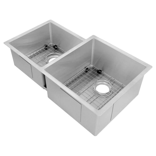 ZLINE 32 in. Jackson Undermount Double Bowl Stainless Steel Kitchen Sink with Bottom Grid, SRDL-32