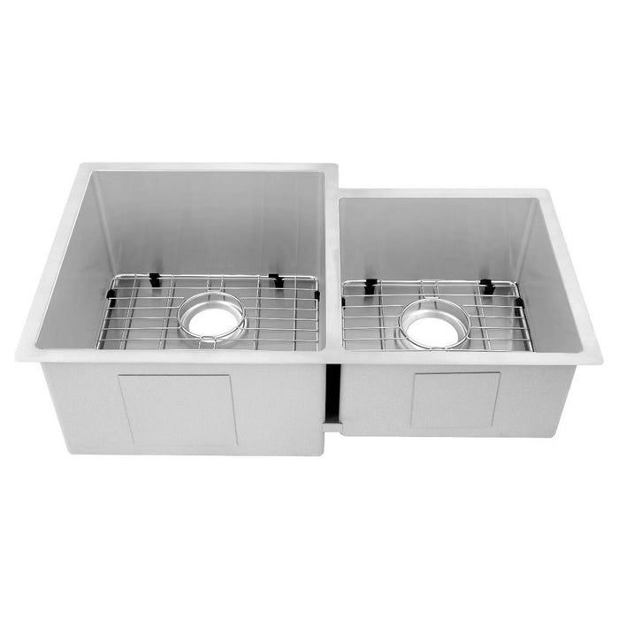 ZLINE 32 in. Jackson Undermount Double Bowl Stainless Steel Kitchen Sink with Bottom Grid SRDR-32