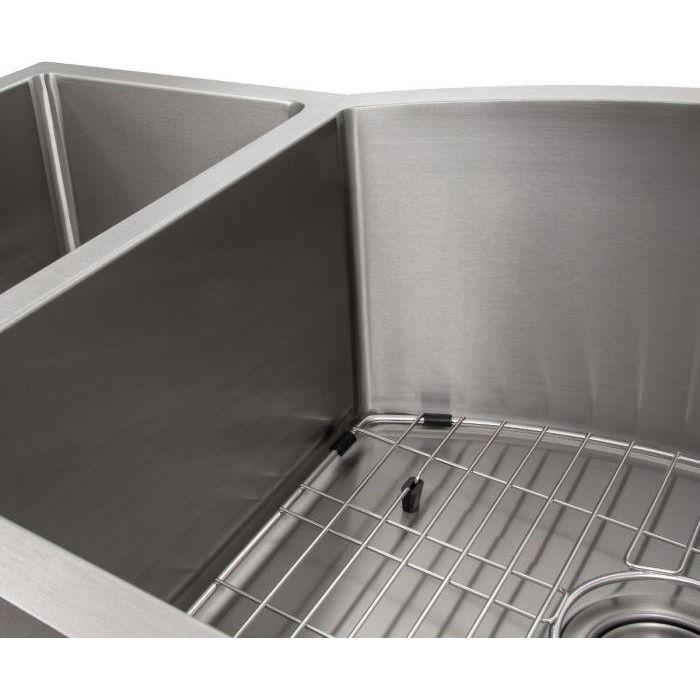 ZLINE 33 in. Aspen Undermount Double Bowl Stainless Steel Kitchen Sink with Bottom Grid, SC30D-33