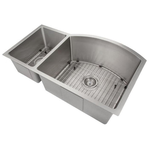 ZLINE Kitchen Sinks ZLINE 33 in. Aspen Undermount Double Bowl Stainless Steel Kitchen Sink with Bottom Grid, SC30D-33