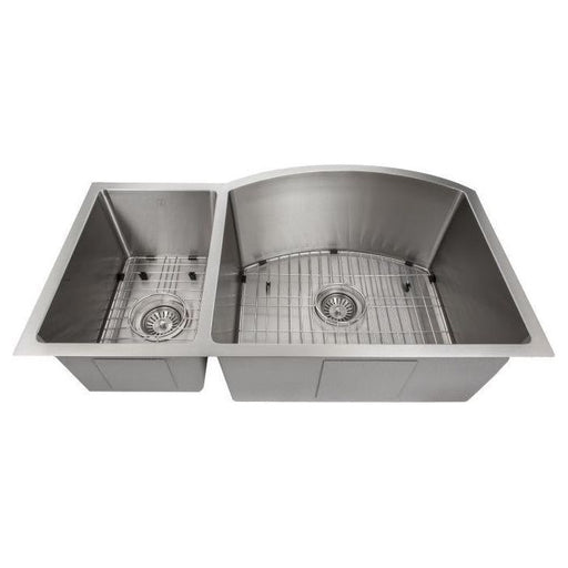 ZLINE Kitchen Sinks ZLINE 33 in. Aspen Undermount Double Bowl Stainless Steel Kitchen Sink with Bottom Grid, SC30D-33