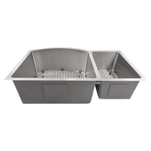 ZLINE 33 in. Cortina Undermount Double Bowl Stainless Steel Kitchen Sink with Bottom Grid SC70D-33