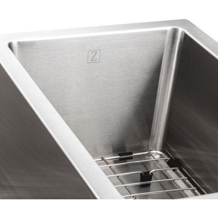 ZLINE Kitchen Sinks ZLINE 33 in. Cortina Undermount Double Bowl Stainless Steel Kitchen Sink with Bottom Grid SC70D-33