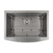 ZLINE 33 in. Vail Farmhouse Apron Mount Single Bowl Stainless Steel Kitchen Sink with Bottom Grid, SAS-33