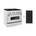 ZLINE Ranges ZLINE 36" 4.6 cu. ft. Gas Burner, Electric Oven with Griddle in DuraSnow® Stainless Steel, RAS-SN-GR-36