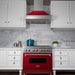 ZLINE Kitchen Appliance Packages ZLINE 36" Dual Fuel Range In DuraSnown with Red Gloss Door & 36" Range Hood Appliance Package 2KP-RASRGRH36