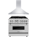 ZLINE 36 Gas Range and 36 Range Hood Appliance Package