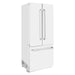 ZLINE 36 In. 19.6 cu. ft. Built-In French Door Refrigerator with Internal Water and Ice Dispenser in White Matte, RBIV-WM-36