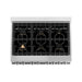 ZLINE 36 In. 4.6 cu. ft. Gas Burner, Electric Oven with Griddle and Brass Burners in Stainless Steel, RA-BR-GR-36