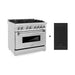 ZLINE 36 In. 4.6 cu. Ft. Gas Burner, Electric Oven with Griddle in Stainless Steel, RA-GR-36