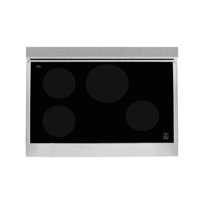 ZLINE 36 In. 4.6 cu. ft. Induction Range with a 4 Element Stove and Electric Oven in Black Matte, RAINDS-BLM-36