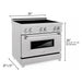 ZLINE Ranges ZLINE 36 In. 4.6 cu. ft. Induction Range with a 4 Element Stove and Electric Oven in DuraSnow Stainless Steel, RAINDS-SN-36