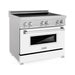 ZLINE 36 In. 4.6 cu. ft. Induction Range with a 4 Element Stove and Electric Oven in White Matte, RAINDS-WM-36