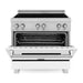 ZLINE 36 In. 4.6 cu. ft. Induction Range with a 4 Element Stove and Electric Oven in White Matte, RAINDS-WM-36