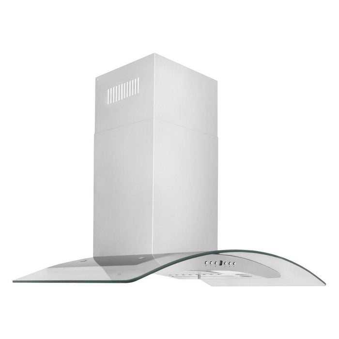 ZLINE 36 in. Convertible Vent Wall Mount Range Hood in Stainless Steel & Glass, KN4-36