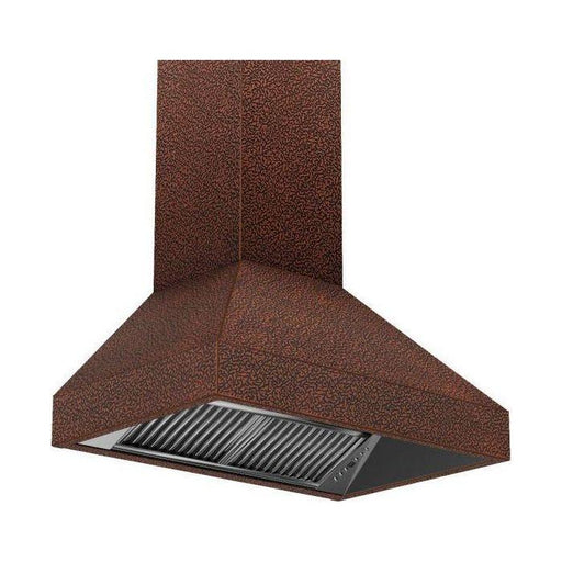 ZLINE 36 in. Copper Wall Range Hood with Crown Molding 8667E-36