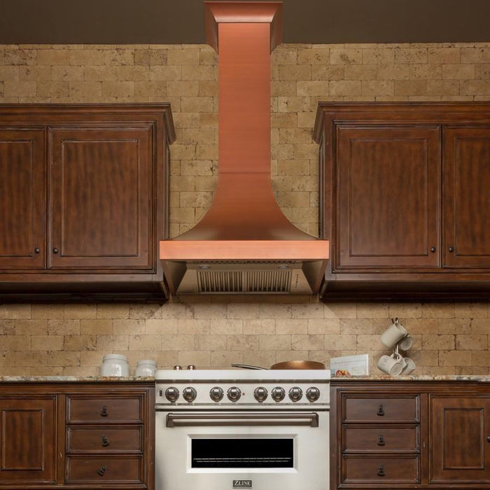 ZLINE 36 in. Designer Series Copper Finish Wall Range Hood 8632C-36