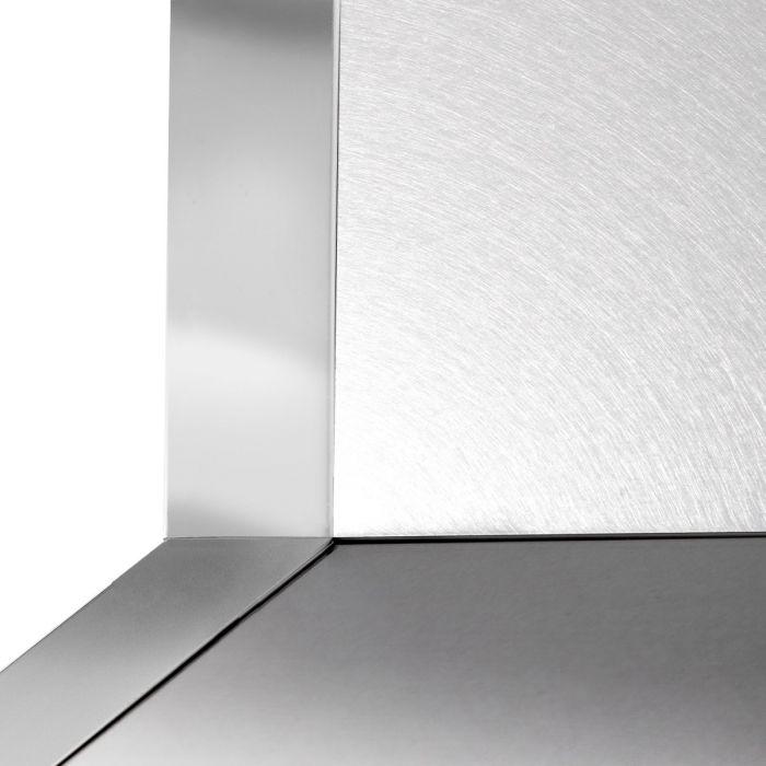 ZLINE Range Hoods ZLINE 36 in. Designer Series Ducted Wall Mount Range Hood In DuraSnow Stainless Steel with Mirror Accents 655MR-36