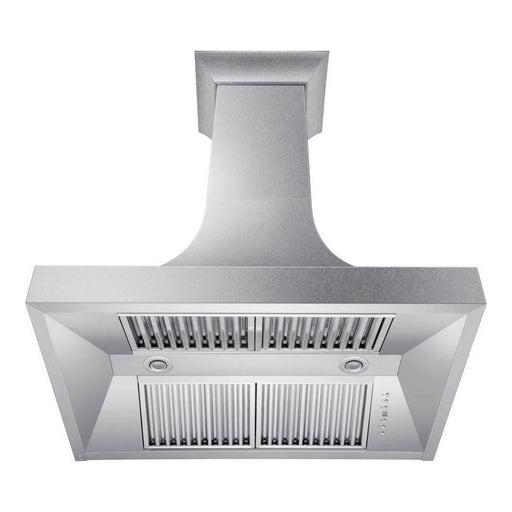 ZLINE 36 in. Designer Series DuraSnow Stainless Finish Indoor Wall Range Hood 8632S-36