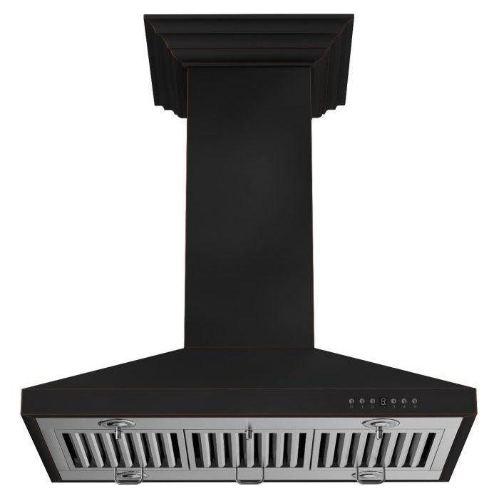 ZLINE 36 in. Designer Series Oil-Rubbed Bronze Island Range Hood 8KL3iB-36