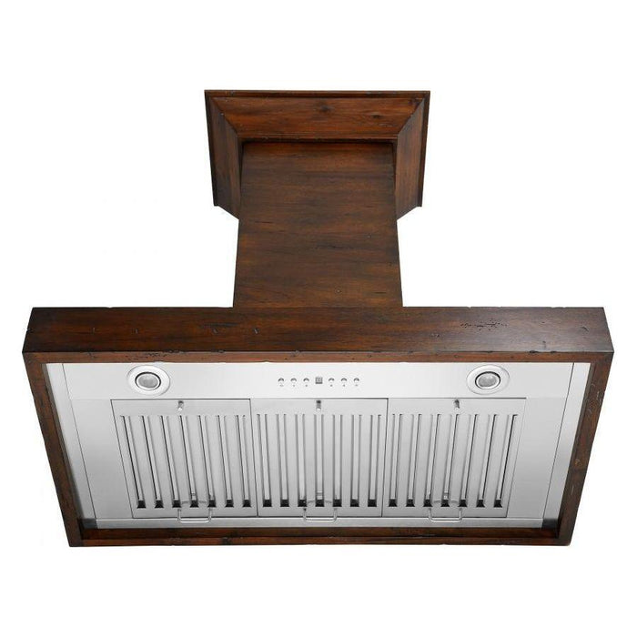 ZLINE 36 in. Designer Wooden Wall Mount Range Hood In Walnut KBRR-36