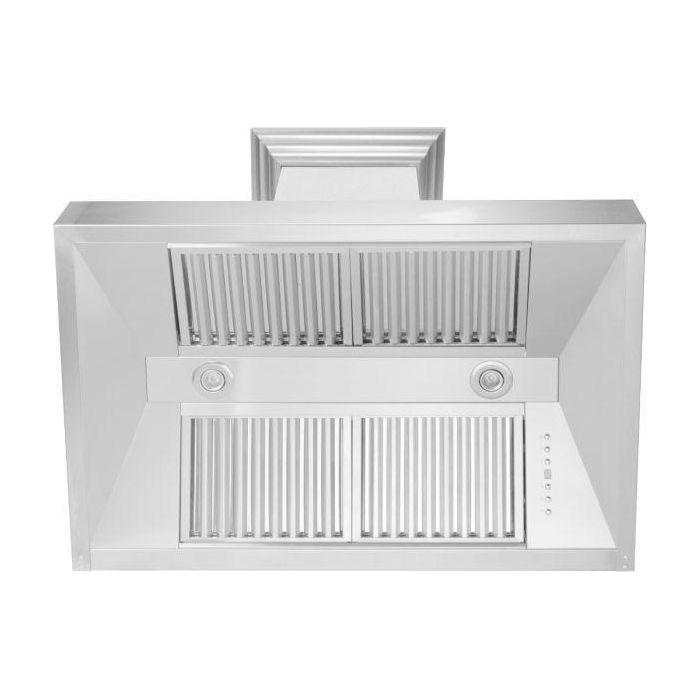 ZLINE 36 in. Dual Fuel Range & 36 in. Range Hood In DuraSnow Appliance Package 2KP-RASSNRH36