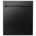 ZLINE 36 in. Dual Fuel Range, Range Hood and Dishwasher in Black Stainless Steel Appliance Package 3KP-RABRH36-DW