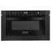 ZLINE 36 in. Dual Fuel Range, Range Hood and Microwave Appliance Package In Black Stainless Steel 3KP-RABRBRH36-MW