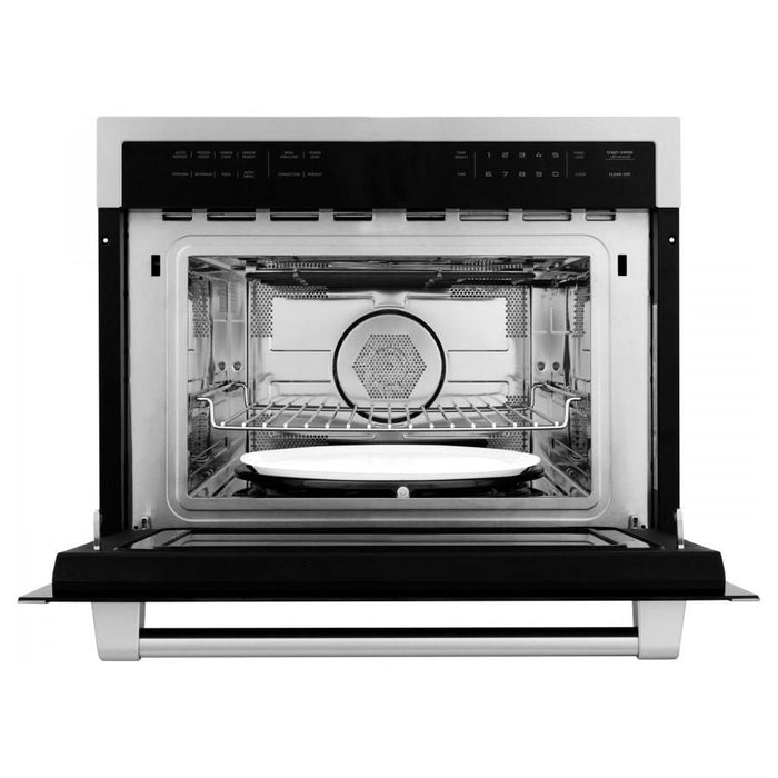 ZLINE Kitchen Appliance Packages ZLINE 36 in. Dual Fuel Range, Range Hood and Microwave Oven Appliance Package 3KP-RARHC36-DWV