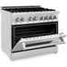 ZLINE 36 in. Dual Fuel Range, Range Hood and Microwave Oven Appliance Package 3KP-RARHC36-DWV