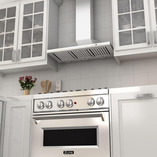 ZLINE Kitchen Appliance Packages ZLINE 36 in. Dual Fuel Range with DuraSnow Door and 36 in. Range Hood Appliance Package 2KP-RASNRH36