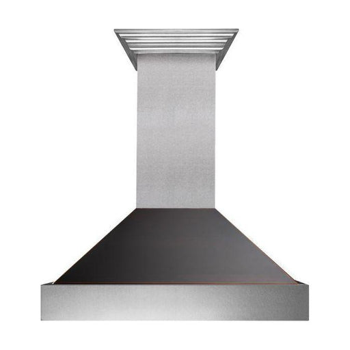 ZLINE 36 in. Ducted DuraSnow Stainless Steel Range Hood with Oil Rubbed Bronze Shell 8654ORB-36