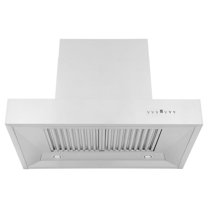 ZLINE 36 In. Ducted Professional Wall Mount Range Hood in Stainless Steel KECOM-36