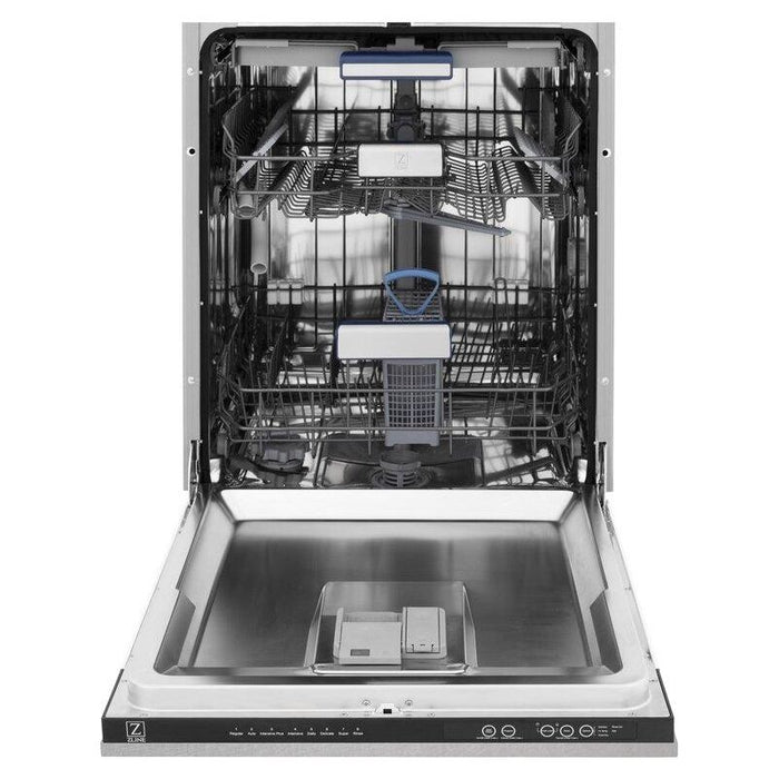 ZLINE Kitchen Appliance Packages ZLINE 36 in. DuraSnow Stainless Dual Fuel Range, Ducted Vent Range Hood and Tall Tub Dishwasher Kitchen Appliance Package 3KP-RASRH36-DWV