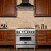 ZLINE Kitchen Appliance Packages ZLINE 36 in. Gas Range with DuraSnow Door and 36 in. Range Hood Appliance Package 2KP-RGSNRH36