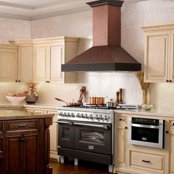 ZLINE 36 in. Hand-Hammered Copper Finish Wall Range Hood 655-HBXXX-36