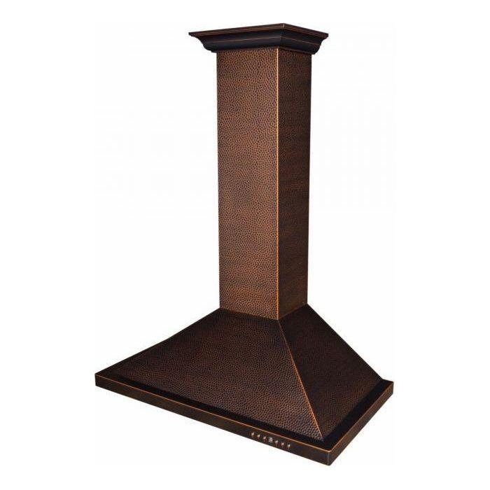 ZLINE 36 in. Hand-Hammered Copper Finish Wall Range Hood 8KBH-36