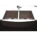 ZLINE 36 in. Niseko Farmhouse Apron Mount Double Bowl DuraSnow Stainless Steel Kitchen Sink with Bottom Grid SA50D-36S