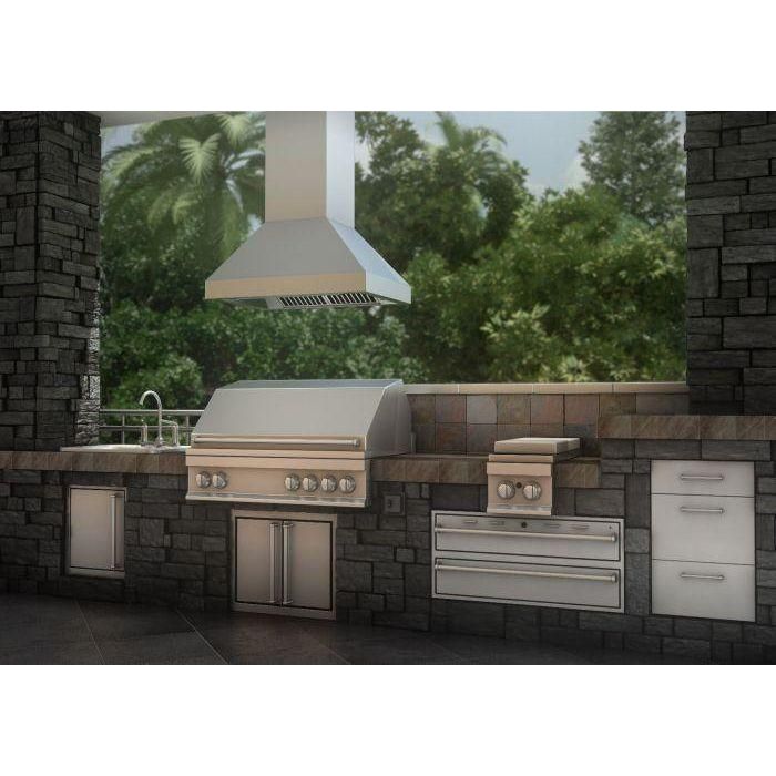 ZLINE 36 in. Outdoor/Indoor Island Stainless Range Hood 597i-304-36