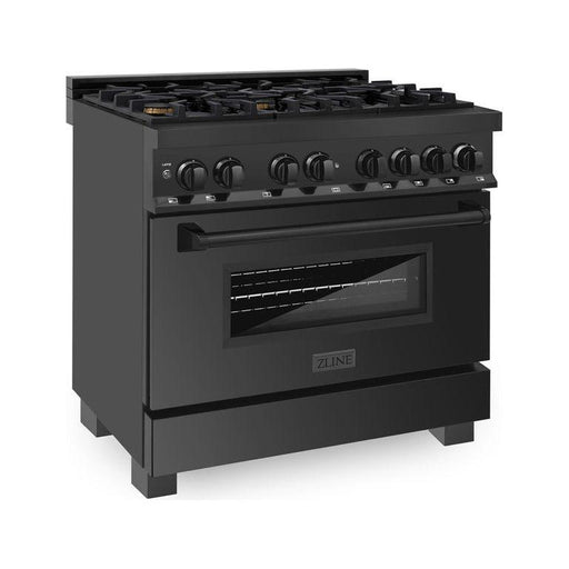 ZLINE 36 in. Professional Dual Fuel Range with Gas Burner and Electric Oven