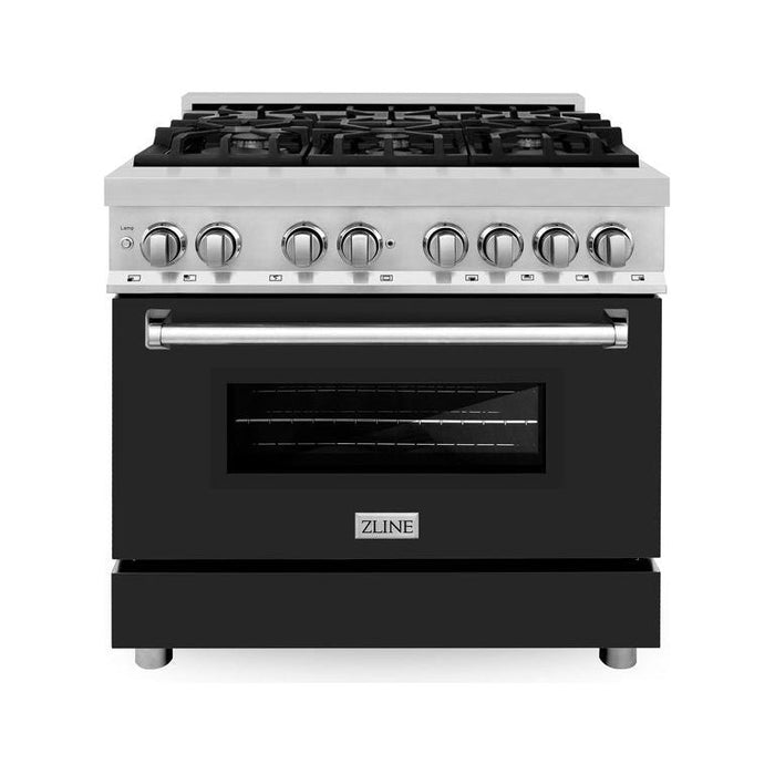 ZLINE 36 in. Professional Dual Fuel Range with Gas Burner and Electric Oven