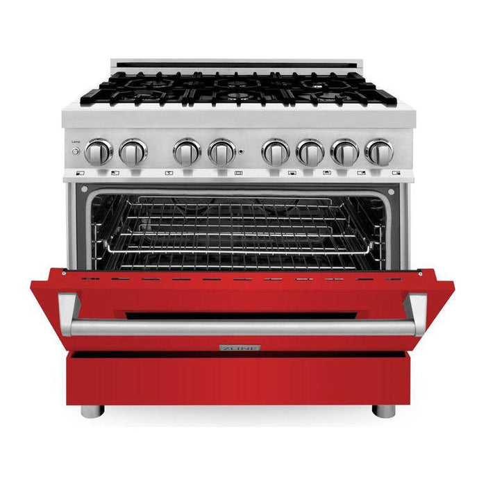 ZLINE 36 in. Professional Dual Fuel Range with Gas Burner and Electric Oven