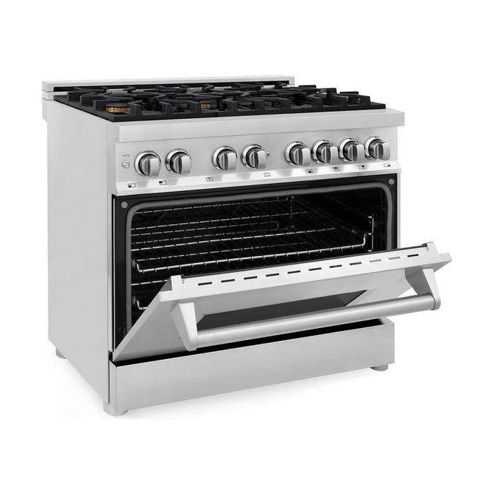 ZLINE 36 in. Professional Dual Fuel Range with Gas Burner and Electric Oven