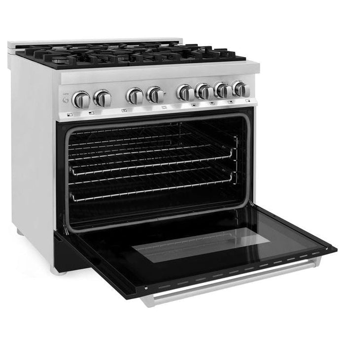 ZLINE 36 in. Professional Dual Fuel Range with Gas Burner and Electric Oven